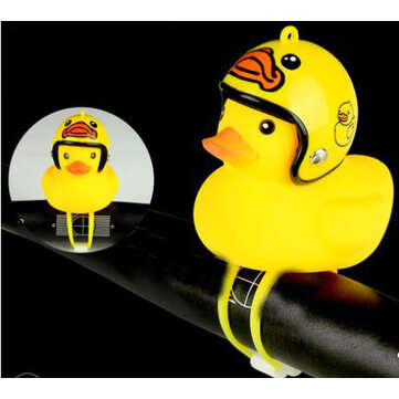 Cartoon Yellow Silica Broken Wind Duck Helmet Head Horn Motorcycle Bicycle Light Shini... (NO.: 04#)