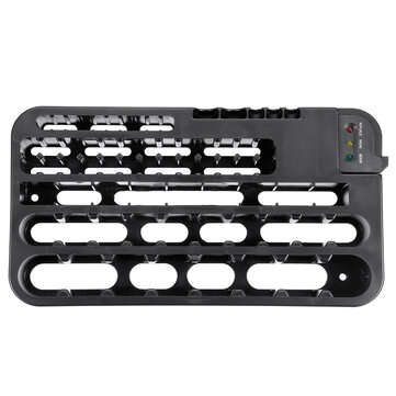 Drillpro Battery Organizer Case Battery Storage Organizer Holder with Tester Battery Ca... (SIZE: A)