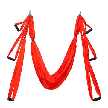 KALOAD Air Yoga Fitness Hammock 550+LBS Load Capacity Yoga Studio Quality Swing Yog... (COLOR1: RED)