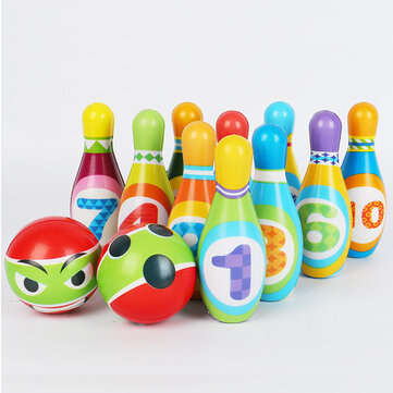 Kids Bowling Play Set Gift Toys Boy Girl Birthday Gift (NUMBER: A)