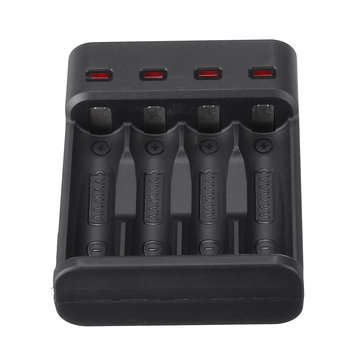 Portable DC 5V 4 Slot USB Rechargeable Battery Charger For AA AAA Battery