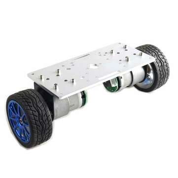 2WD Balance Car Chassis Smart Robot Car Kit Silver Panel/65mm Wheel/37-520 Motor w... (COLOR.: BLUE)