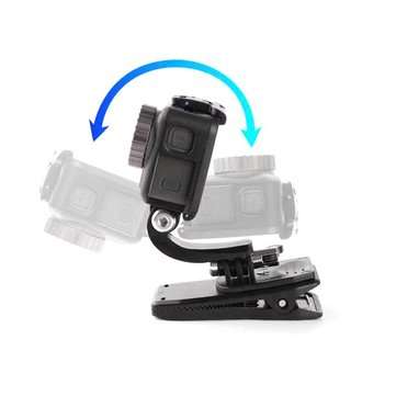 Action Camera Backpack Clip Mount 360 Degree Rotation For GoPro Hero 8/7/6/5 DJI OSMO Action FPV Cam