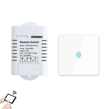 KTNNKG AC85-260V 30A 3000W High Power WIFI Relay Switch 433MHz Receiver Smart Home Gadgets Wireless