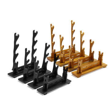 1/2/3/4-Tier Katana Holder Solid Wood Bracket Rack Hanger  Tool... (LAYERS: 4LAYERS | COLOR1: BROWN)
