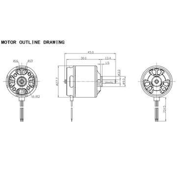 2PCS Racerstar BR2830 1000KV 2-4S Brushless Motor For RC Airplane