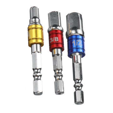 7Pcs Extension Bar Impact Socket Square Hex Shank Socket Adapter Drill Bit (TYPE: B5PCS)