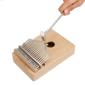 17 Keys DIY Painting Pine Wood Beechwood Kalimbas Thumb Piano Finger Percussion with Tuning Hammer
