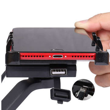 GUB G-91 USB 12V-48V 360 Rotatable Anti-Slip Universal Bicycle Phone Holder Motorcycle Electric Bi