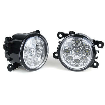Pair Car Front LED Fog Lights Lamps with H11 Bulbs White For Land Rover Discovery 4 Range Rover Spor