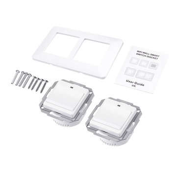 Dual 1 Gang WiFi Smart Push Button Switch Smart Life Tuya Wireless Remote Control Work with Alexa Go