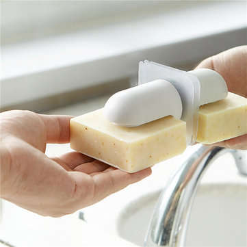 Magnetic Soap Holder Container Wall Attachment Adhesion Draining Soap Holder Shower Storage Soap Dis