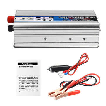 Solar Power Inverter DC 12V to AC 220V USB Modified Sine Wave Converter Car Powe... (COLOR1: SILVER)