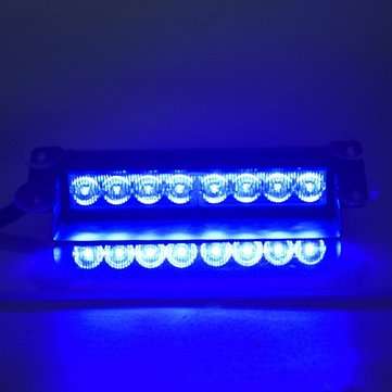 Car LED RGB 16 Color Solar Remote Control Warning Emergency Strobe Light  Anti-tailing 12V 8W