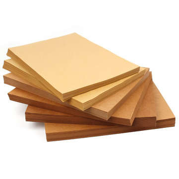 100 Sheets 70/100/120/160/200gsm A4 Raw Wood Pulp Kraft Paper DIY Cover Ha... (PAPER WEIGHT: 200GSM)