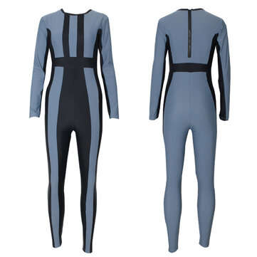 Women Diving Set Wetsuit Watersport Jellyfish Sunscreen Surf Swim Jumpsu... (SIZE: L | COLOR.: GRAY)