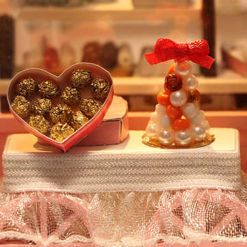LED Wood DIY Cocoa`s Whimsy Assemble Doll House with Sound Light Model Toy