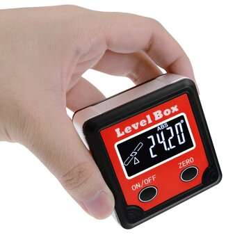 Digital Level Angle Finder Bevel Box Magnetic Base 360 (4 x 90) Inclinometer Protractor Gauge Ti