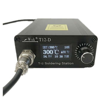 Fwxk T12-D T12 Soldering Station Iron 1.3inch Screen OLED Welding Table Automatic Sleep Rapid Heatin