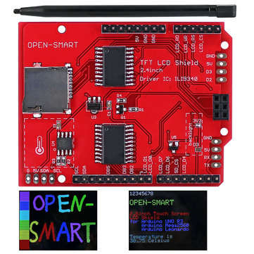 2.4 inch TFT LCD Display Module Touch Screen Shield ILI9340 IC Onboard Temperature Sensor + Pen for