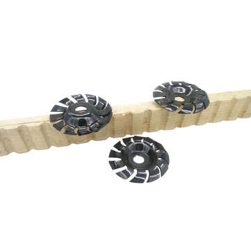 Drillpro Manganese Steel 90mm 12 Teeth Wood Carving Disc 16mm Bore Grinder Shaping Disc for 100 115