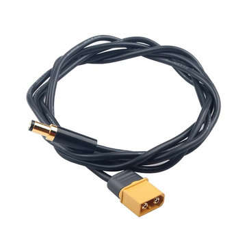 RJXHOBBY XT60 Male To Male DC 5.5mm X 2.5mm Plug Power Cable Wire For Electric So... (LENGTH: 100CM)