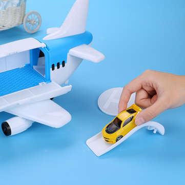 Storage Transport Aircraft Model Inertia Diecast Model Car Set Toy for Children`s Gift