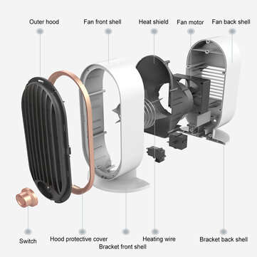 220V 700W Powered Portable Electric Air Space Heater Fast Heating Thermostat Hot