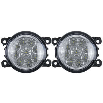 Pair Car Front LED Fog Lights Lamps with H11 Bulbs White For Land Rover Discovery 4 Range Rover Spor