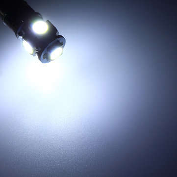 2PCS BAX9S H6W 5-SMD LED Side Marker Lights Tail Parking Interior Bulbs Canbus Error Free 12V 6000K