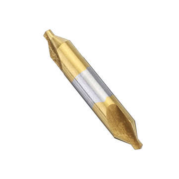 Drillpro 6pcs HSS Center Drill Bit 1/1.5/2/2.5/3/5mm 60 Degree Titanium Coated Countersink Drill Bit