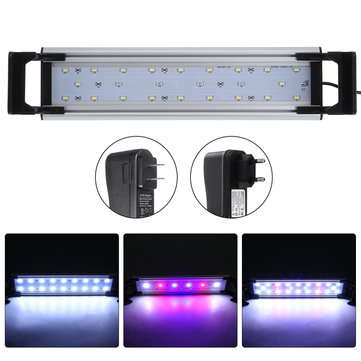 Dimmable & Timer LED Fish Tank Light Lamp Hood Aquarium Lighting with Extendable B... (PLUG: EUPLUG)