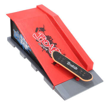 Mini Finger Skateboard Kid Fingerboard Toy Park Ramp Finger Board Recreation (TYPE: E)