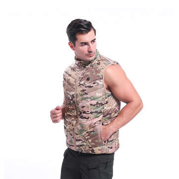 USB Security Three-speed Thermostat Electric Vest Camouflage Outdoor Sports Warm (SIZE: S)