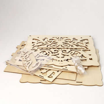 DIY Rustic Wooden Wedding Card Box Wedding Advice Box with Lock Wedding Party Favor