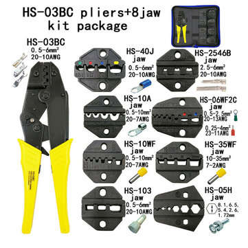 Wire Crimpling Pliers Tool Set Professional Wire Crimpers Engineering Ratchet Terminal