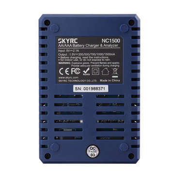 SKYRC NC1500 5V 2.1A 4 Slots LCD AA/AAA NiMH Battery Charger Discharger & Analyzer