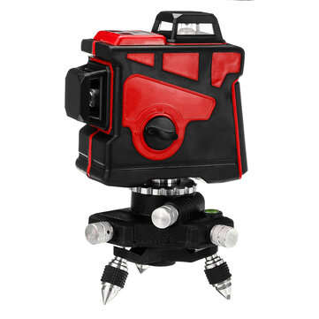 12 Line Rotary Laser Level Green Light 3D Cross Laser Self Leveling ... (COLOR1: RED | PLUG: USPLUG)