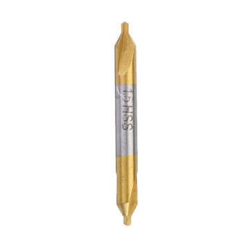 Drillpro 6pcs HSS Center Drill Bit 1/1.5/2/2.5/3/5mm 60 Degree Titanium Coated Countersink Drill Bit
