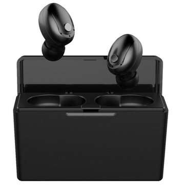 Losence T5 TWS bluetooth 5.0 Earphone 2200mAh Power Bank Wireless Mini Binaural S... (COLOR.: BLACK)