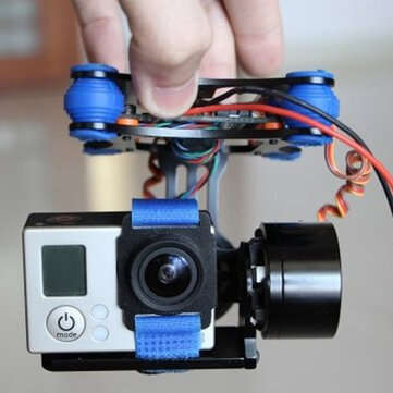2 Axis Brushless Action Camera Gimbal with Controller Support Remote Control for GoPro 3 FPV Racing