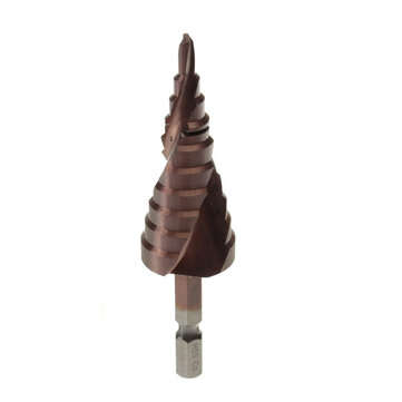 HSS Triangle Shank Step Drill Bit Hole Cutter 3-12/4-12/4-22/6-24mm (SIZE: 4-22MM)