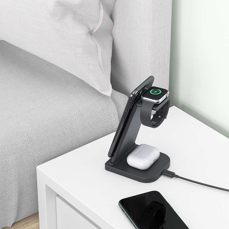 Bakeey 3 In 1 Wireless 15W Fast Charger for iPhone 12 for Apple Watch for Airpods for Samsung Galaxy