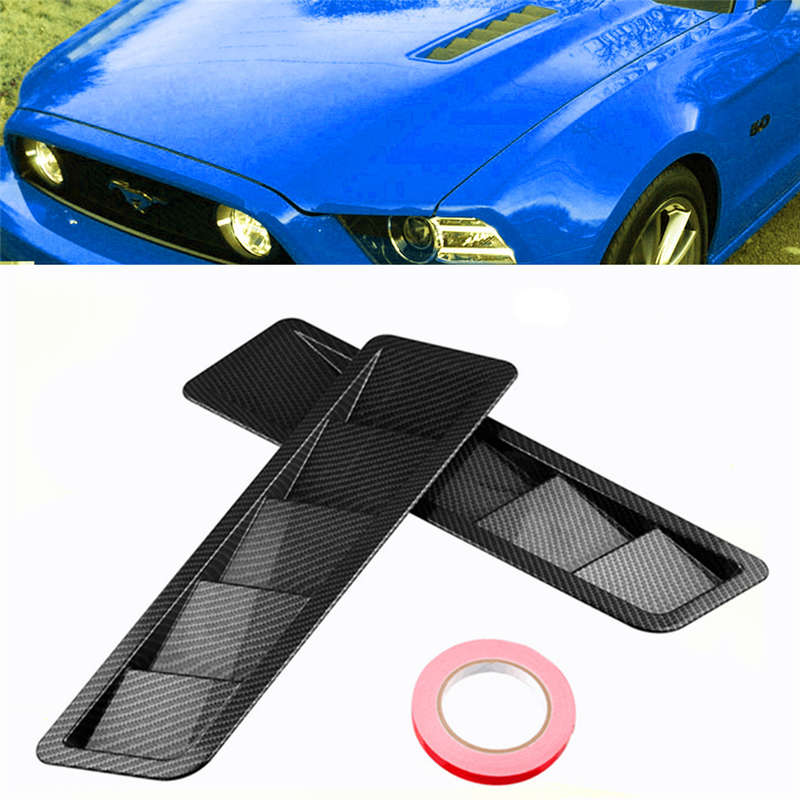 2Pcs ABS Car Side Vent Air Flow Fender Cover Trim Intake