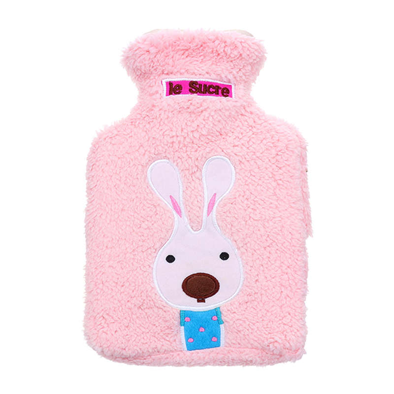 New 21x14cm Portable Hot Water Bottle Bag Creative Cute Cartoon Rabbit Hand Warm