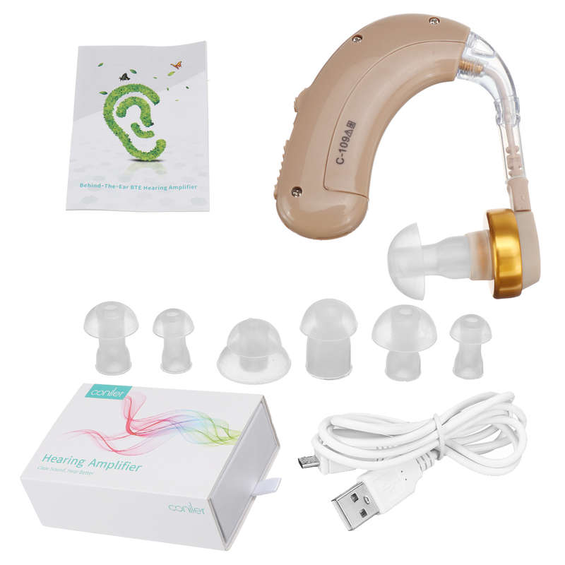 Rechargeable Mini Digital Hearing Aid Sound Amplifiers Wireless Ear Aids for Elderly