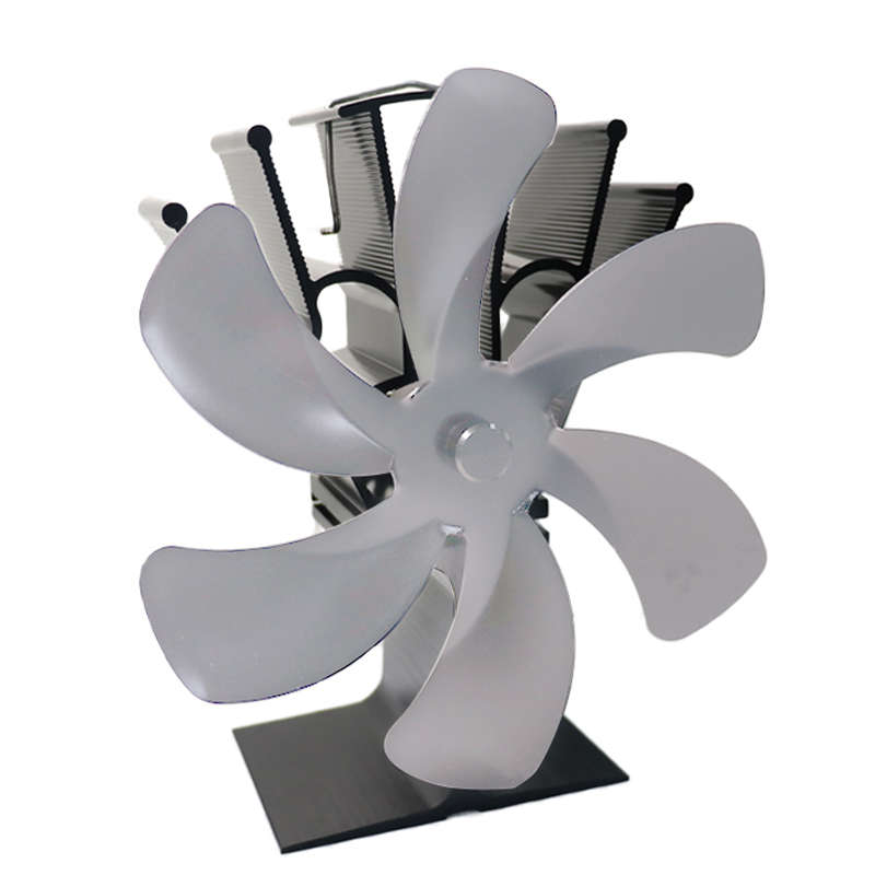 6 Blades Fireplace Fan Stove Fan Heated Fan Heat Powered Eco Fan