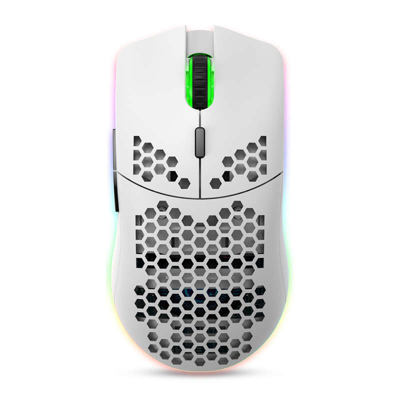 HXSJ T66 2.4Ghz Wireless Mouse 800-3600DPI Honeycomb Hollow Lightweight RGB Lighting Rechargeable Mo