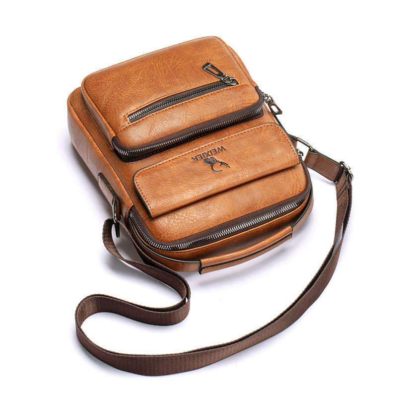 Business Large-Capacity Leather Macbook Storage Bag Travel Backpack Crossbody Bag Handbag