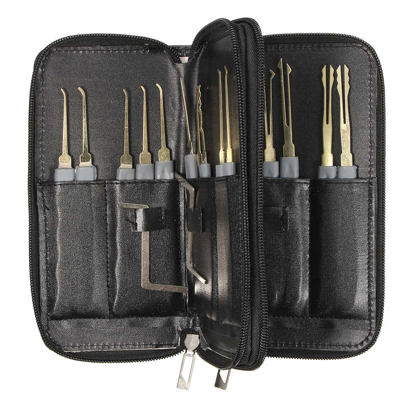 DANIU 24pcs Single Hook Lock Pick Set Locksmith Tools Lock Pick Kit